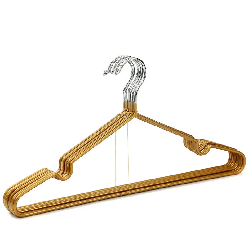 10 Pcs Durable Metal Clothes Hanger with Non-Slip Coating, HG0002