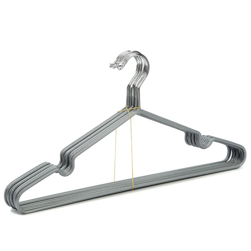 10 Pcs Durable Metal Clothes Hanger with Non-Slip Coating, HG0002