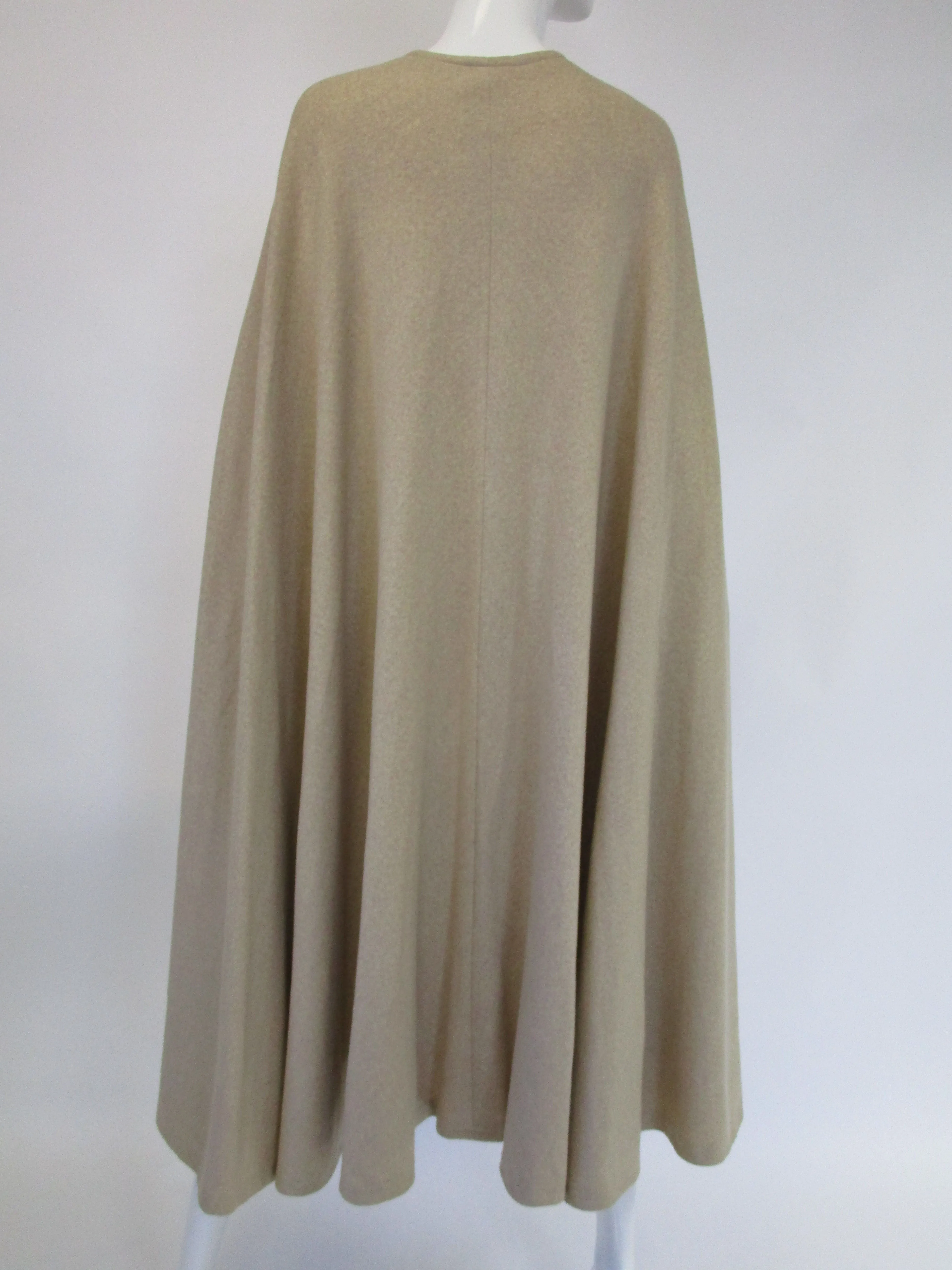 1960s Martha Tan Jersey Knit Cape