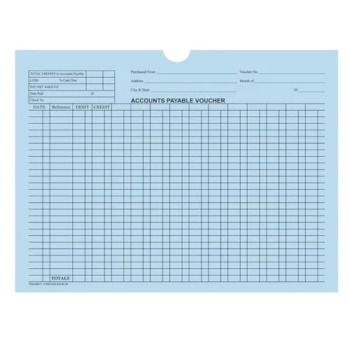 Accounts Payable Voucher Jackets - Colorful Large 12" × 9" Size, 32# Kraft Paper - Organize Invoices, Statements, Receipts - Shrink-Wrapped (100/Pack)