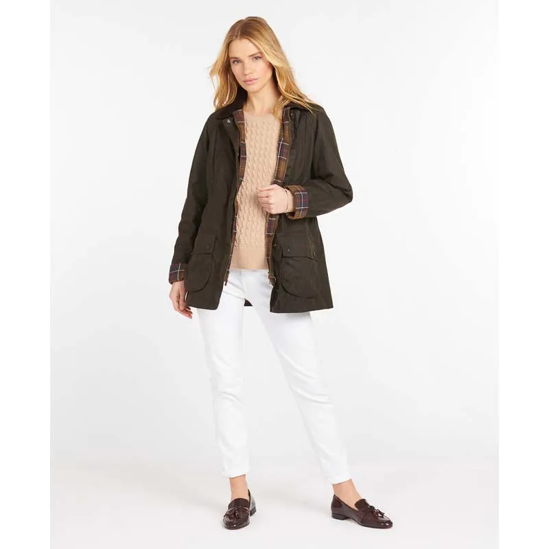 Barbour Classic Beadnell Ladies Wax Jacket - Olive