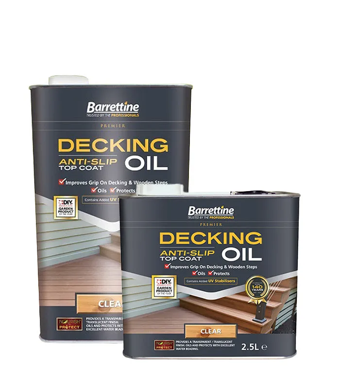 Barrettine Anti Slip Decking Oil - Clear