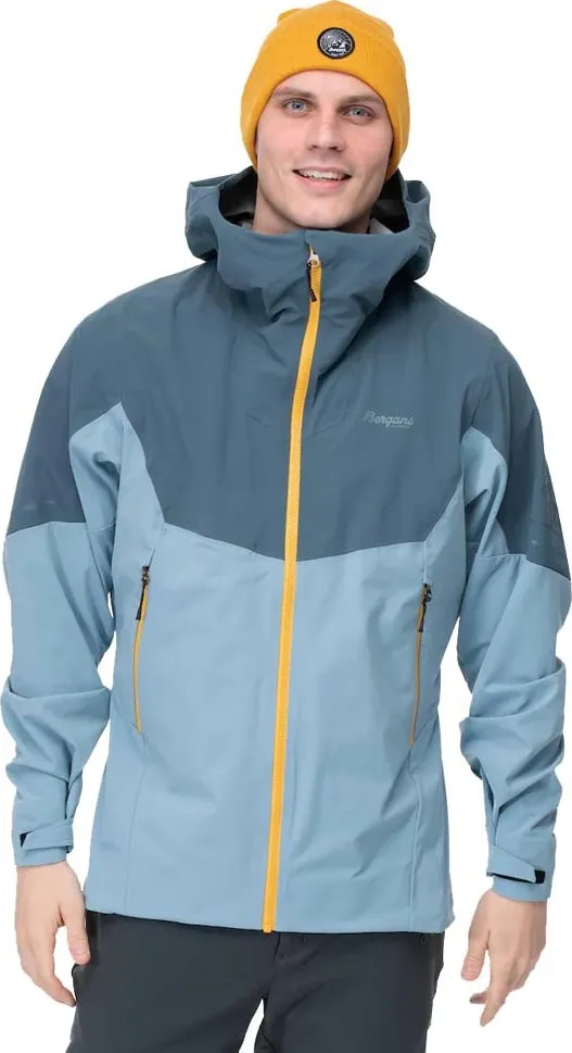 Bergans Men&#x27;s Senja Hybrid Softshell Jacket  Smoke Blue/Orion Blue/Light Golden Yellow | Buy Bergans Men&#x27;s Senja Hybrid Softshell Jacket  Smoke Blue/Orion Blue/Light Golden Yellow here | Outnorth