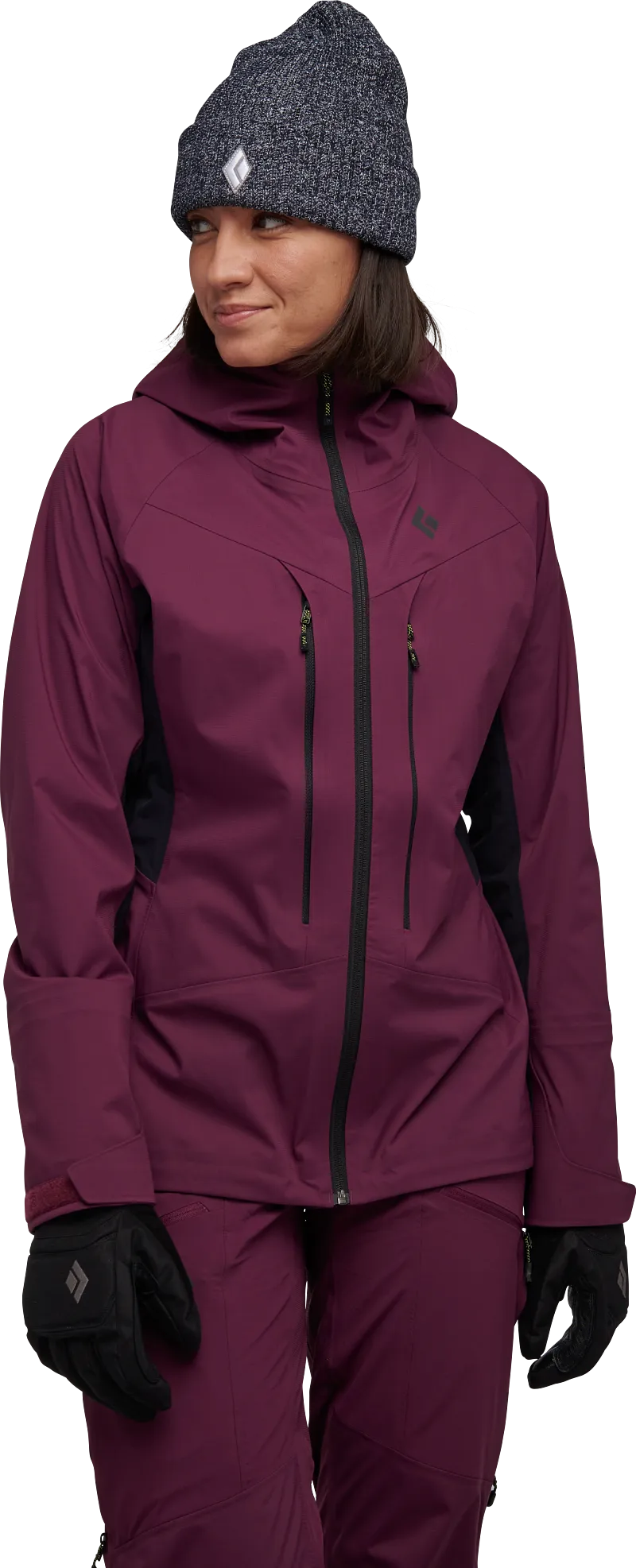 Black Diamond Women&#x27;s Dawn Patrol Hybrid Shell Jacket Blackberry/Black | Buy Black Diamond Women&#x27;s Dawn Patrol Hybrid Shell Jacket Blackberry/Black here | Outnorth