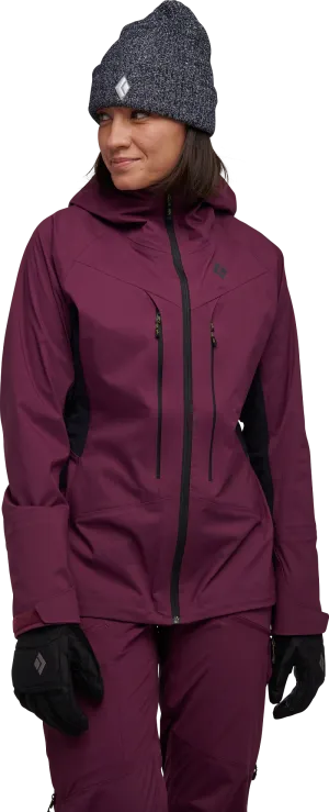 Black Diamond Women&#x27;s Dawn Patrol Hybrid Shell Jacket Blackberry/Black | Buy Black Diamond Women&#x27;s Dawn Patrol Hybrid Shell Jacket Blackberry/Black here | Outnorth