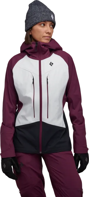 Black Diamond Women&#x27;s Dawn Patrol Hybrid Shell Jacket White/Blackberry/Black | Buy Black Diamond Women&#x27;s Dawn Patrol Hybrid Shell Jacket White/Blackberry/Black here | Outnorth