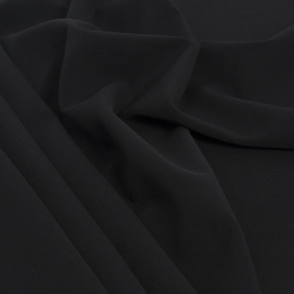 Black Polyester Stretch Fabric 1831