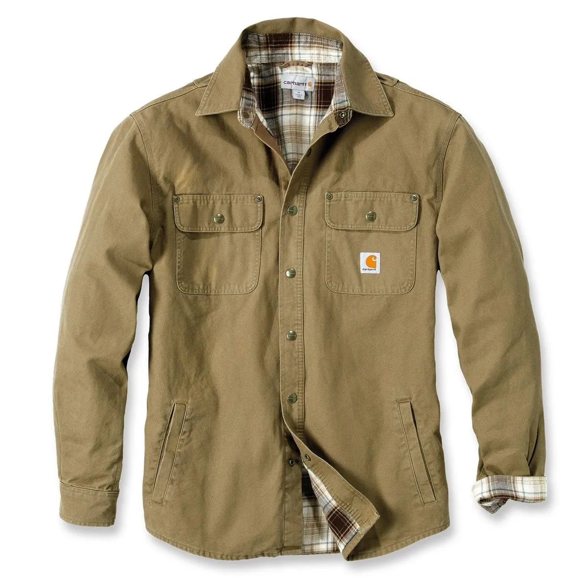 Carhartt&#x20;100590&#x20;Sale&#x3A;&#x20;Weathered&#x20;Canvas&#x20;Shirt&#x20;Jacket&#x20;-&#x20;Gravel