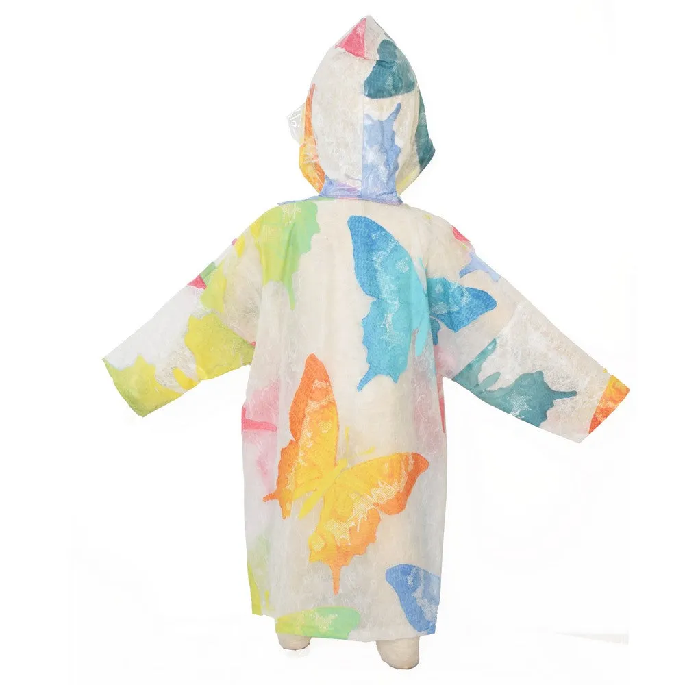 Colorful Butterfly Hooded Raincoat