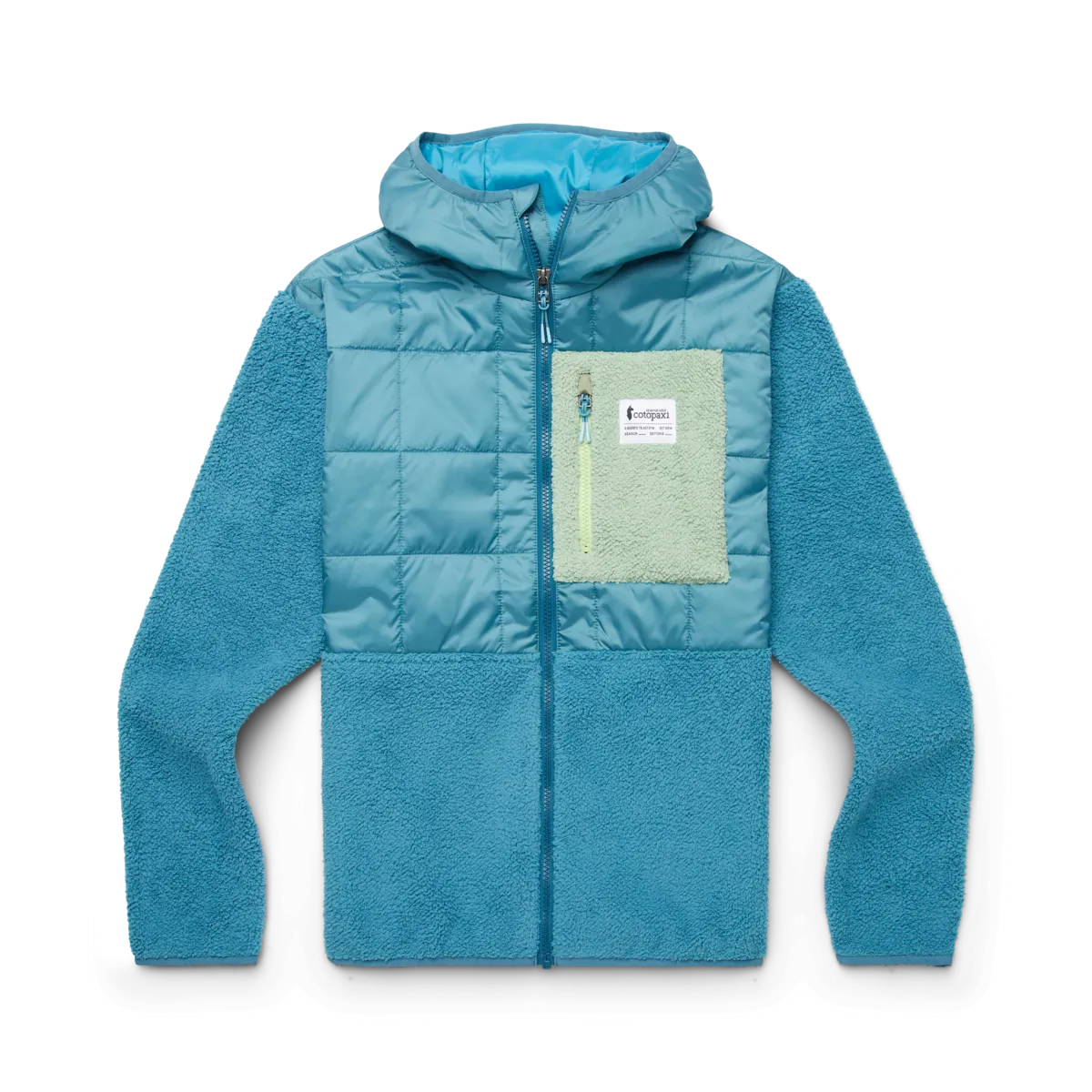 Cotopaxi Women&#x27;s Trico Hybrid Hooded Jacket Blue Spruce/Drizzle | Buy Cotopaxi Women&#x27;s Trico Hybrid Hooded Jacket Blue Spruce/Drizzle here | Outnorth