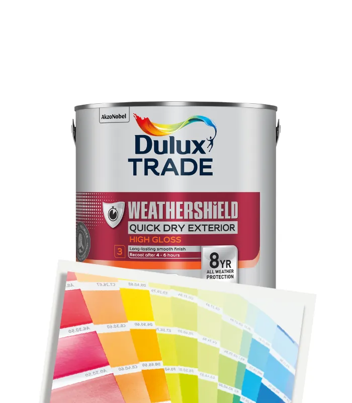 Dulux Trade Weathershield Quick Dry Exterior High Gloss - Tinted Colour Match