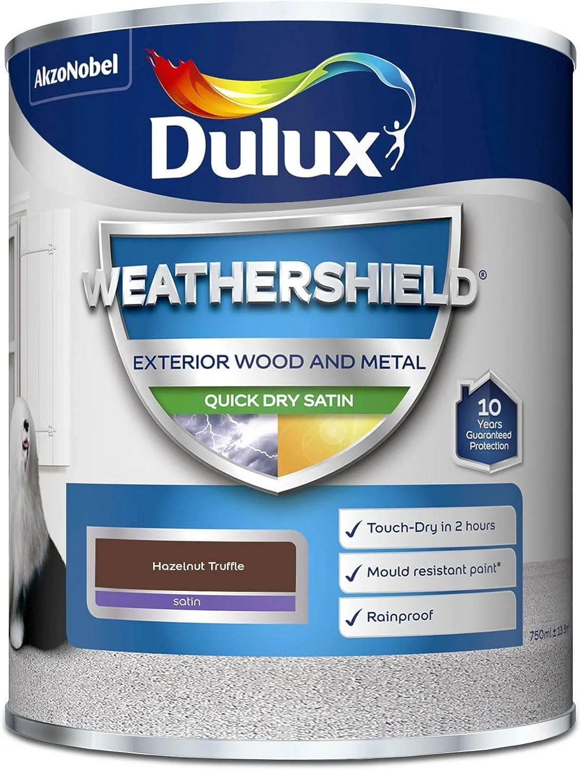 Dulux Weathershield Satin 750Ml - Hazelnut Truffle