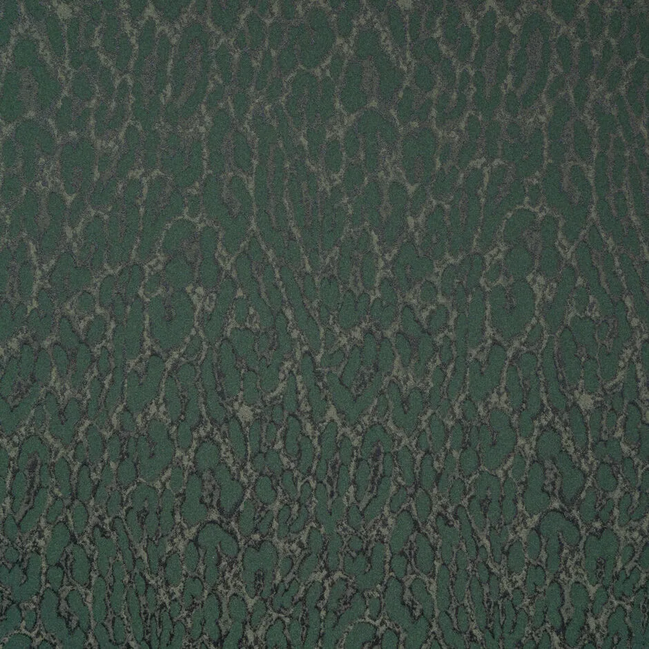 Green Abstract Animal Stretch Brocade