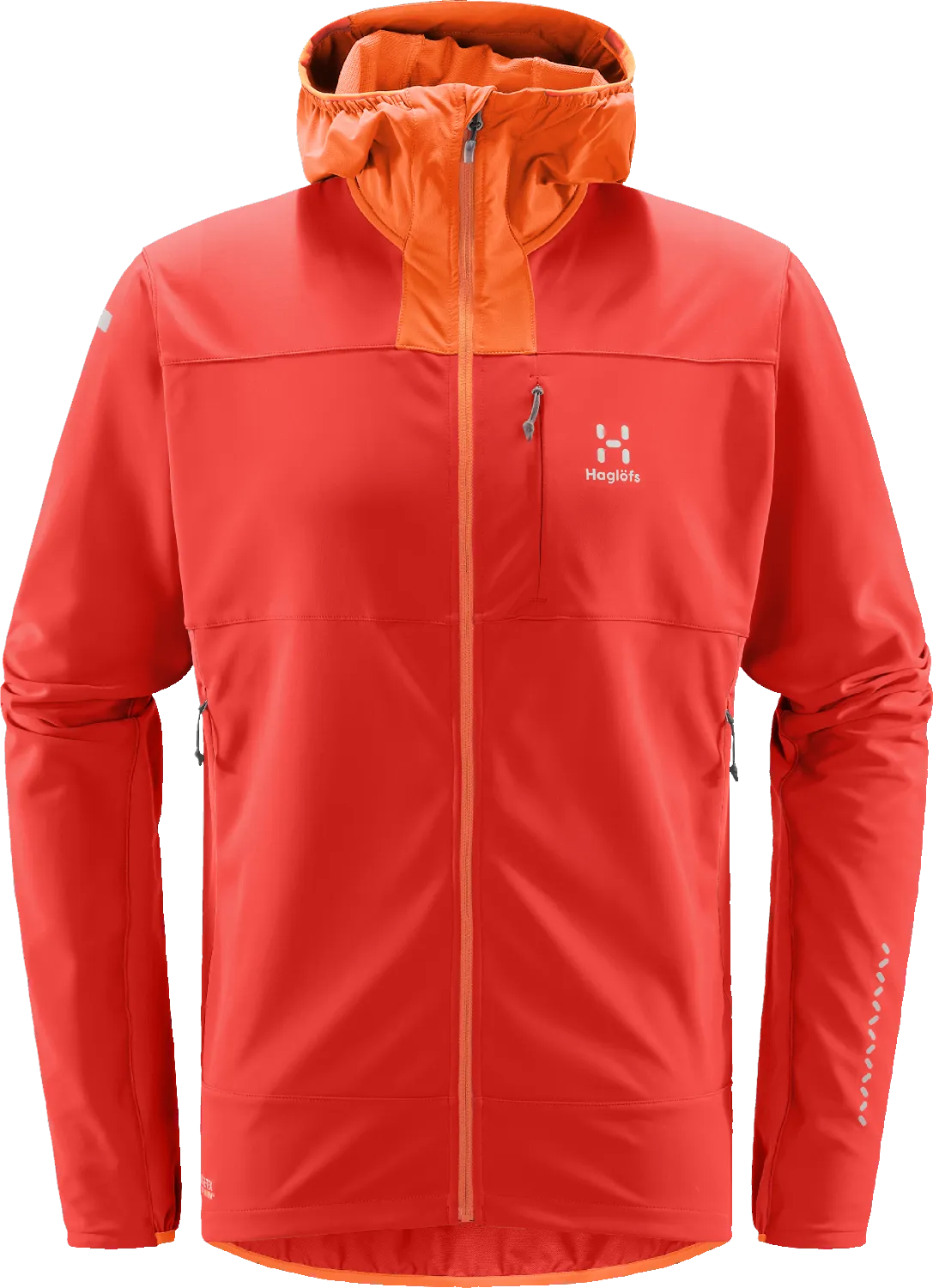 Haglöfs Men&#x27;s L.I.M Hybrid Softshell Jacket Habanero/Flame Orange | Buy Haglöfs Men&#x27;s L.I.M Hybrid Softshell Jacket Habanero/Flame Orange here | Outnorth