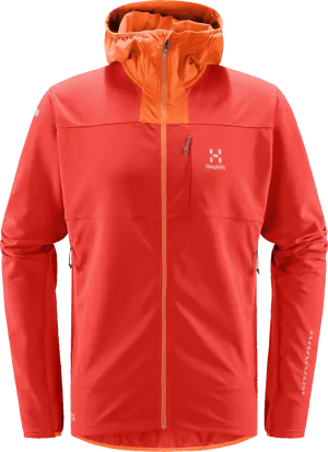 Haglöfs Men&#x27;s L.I.M Hybrid Softshell Jacket Habanero/Flame Orange | Buy Haglöfs Men&#x27;s L.I.M Hybrid Softshell Jacket Habanero/Flame Orange here | Outnorth