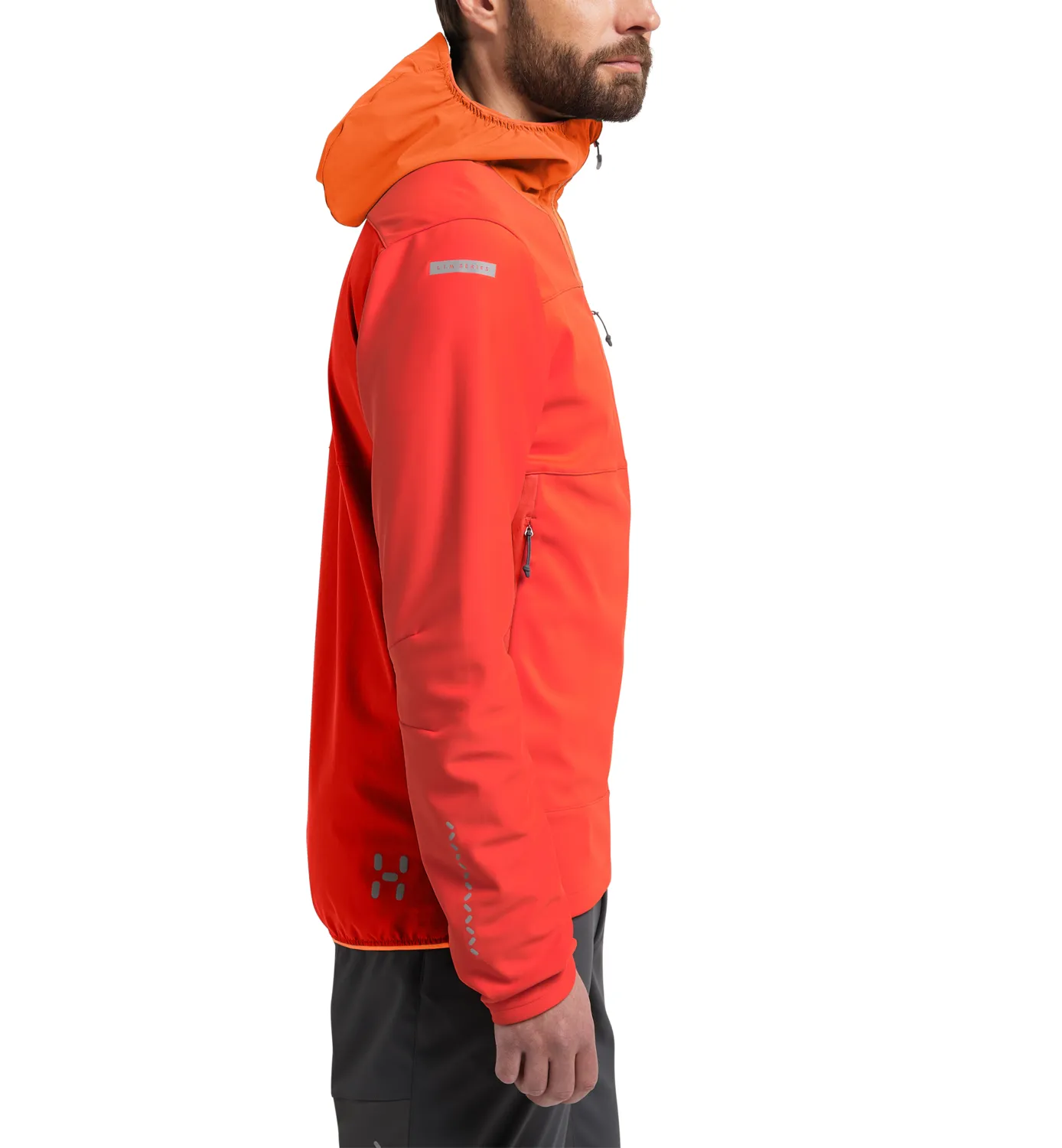 Haglöfs Men&#x27;s L.I.M Hybrid Softshell Jacket Habanero/Flame Orange | Buy Haglöfs Men&#x27;s L.I.M Hybrid Softshell Jacket Habanero/Flame Orange here | Outnorth