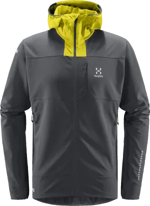 Haglöfs Men&#x27;s L.I.M Hybrid Softshell Jacket Magnetite/Aurora | Buy Haglöfs Men&#x27;s L.I.M Hybrid Softshell Jacket Magnetite/Aurora here | Outnorth