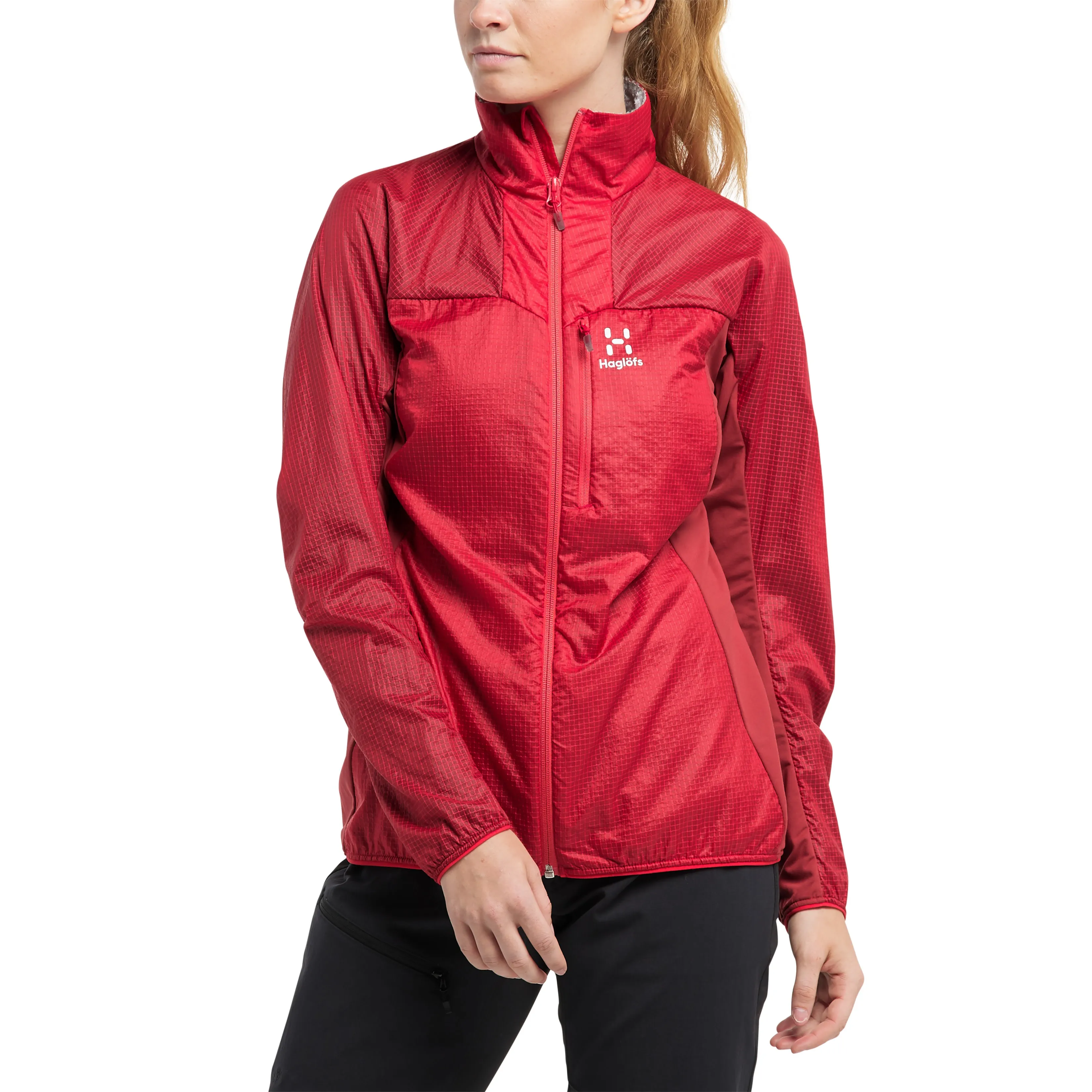 Haglöfs Summit Hybrid Jacket Women Hibiscus Red/Brick Red | Buy Haglöfs Summit Hybrid Jacket Women Hibiscus Red/Brick Red here | Outnorth