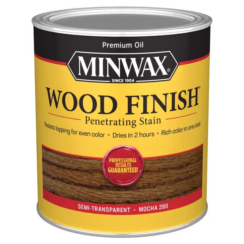 Minwax Wood Finish Semi-Transparent Mocha Penetrating Stain 1 qt. (4 Pack)