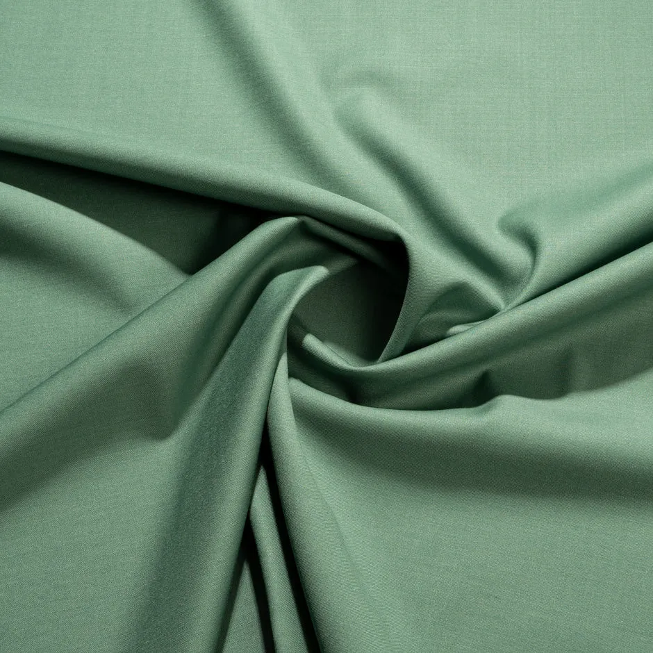 Moss Green Stretch Wool Gaberdine