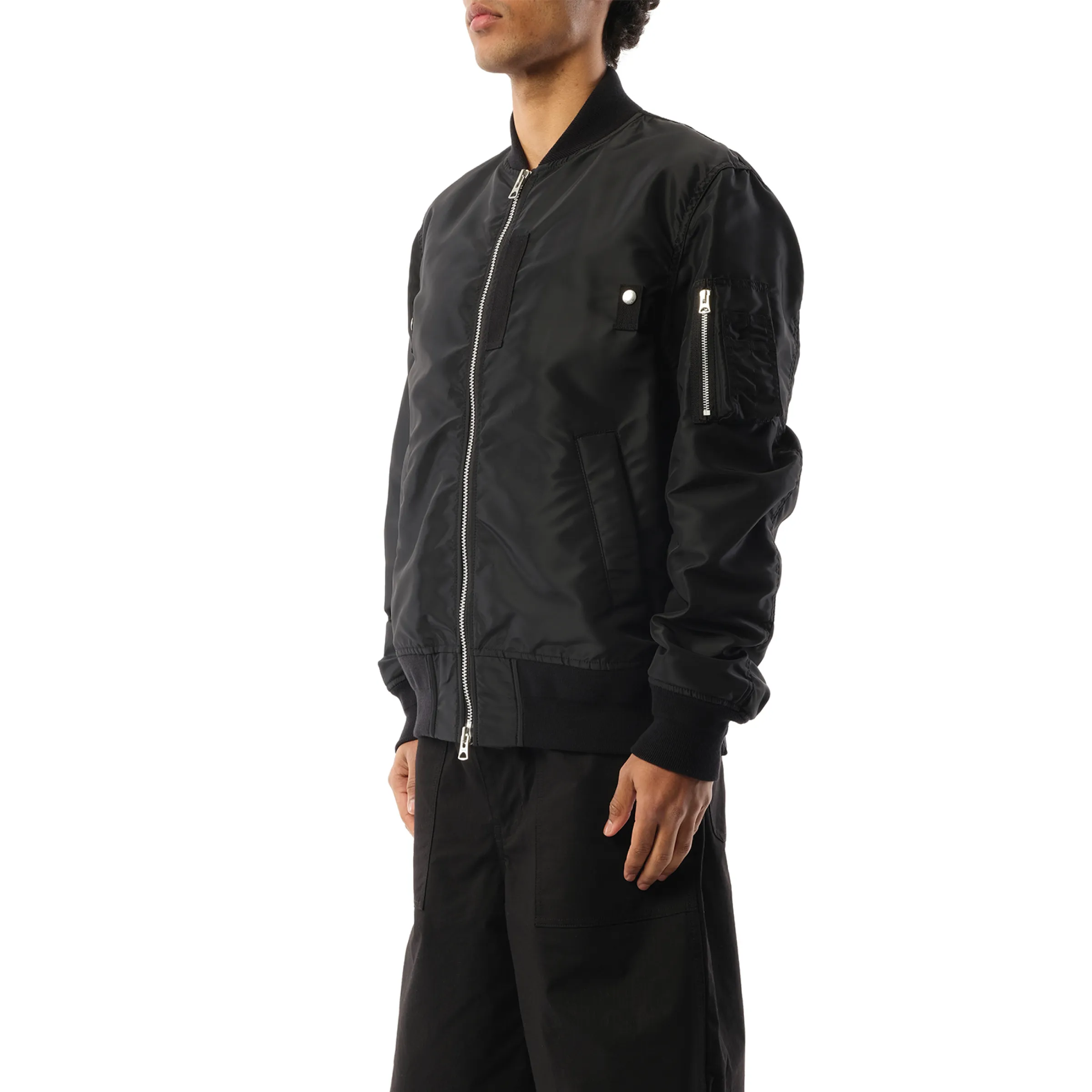 Nylon Twill Blouson in Black