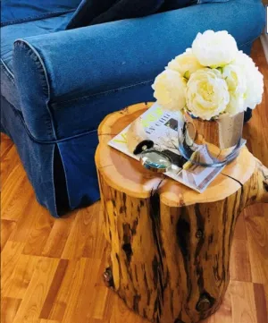 Side Table- Reclaimed solid wood NATURAL finish