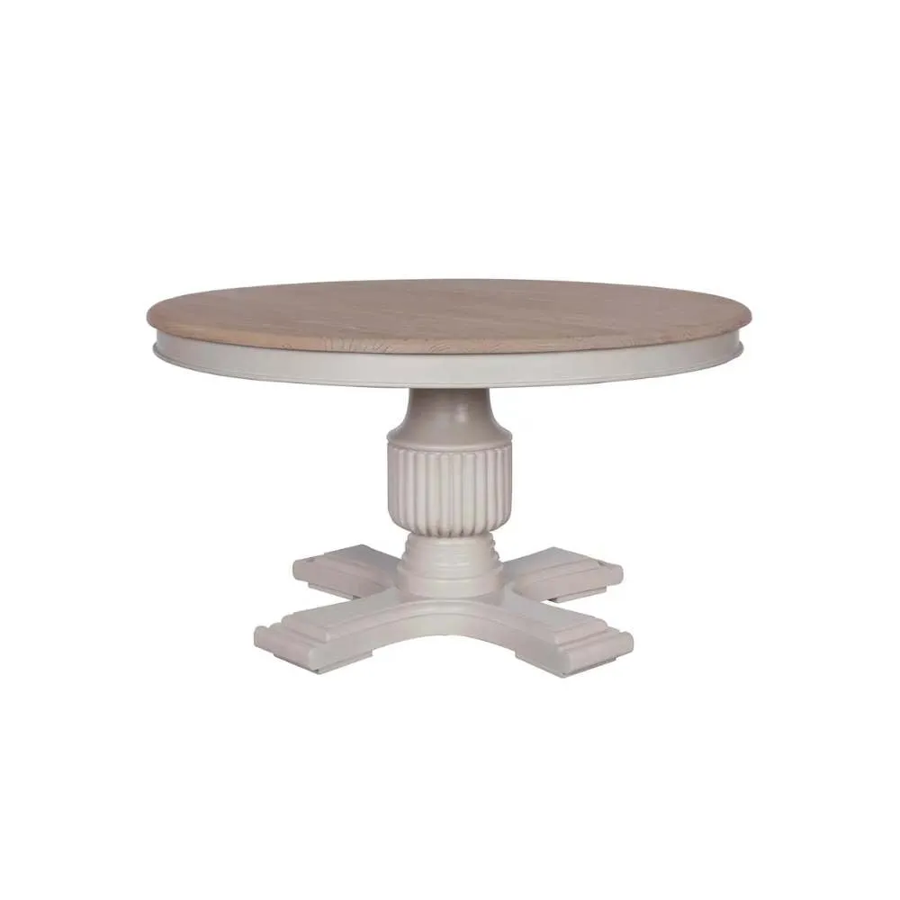 Sienna Round Dining Table 140cm 4-6 Seater in Grey