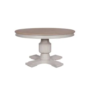 Sienna Round Dining Table 140cm 4-6 Seater in Grey