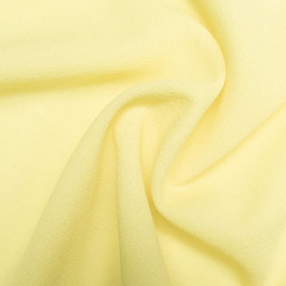 Soft Yellow Single Wool Crêpe