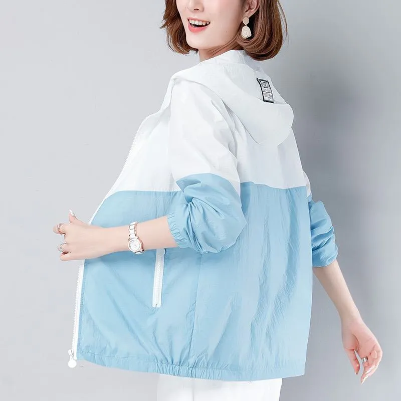 UV-Protective Casual Loose Fit Breathable Cropped Windbreaker