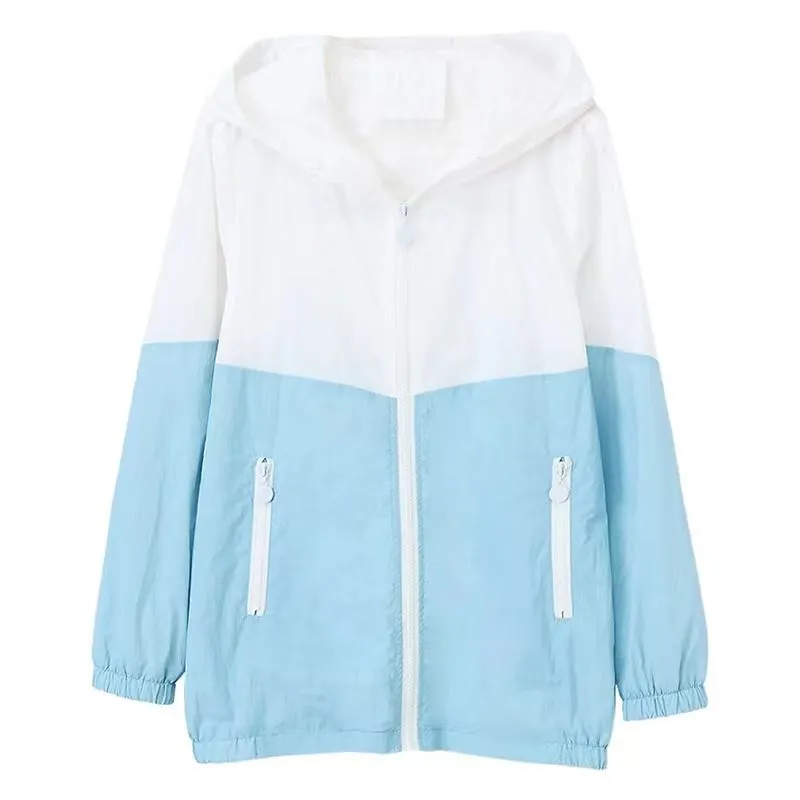 UV-Protective Casual Loose Fit Breathable Cropped Windbreaker